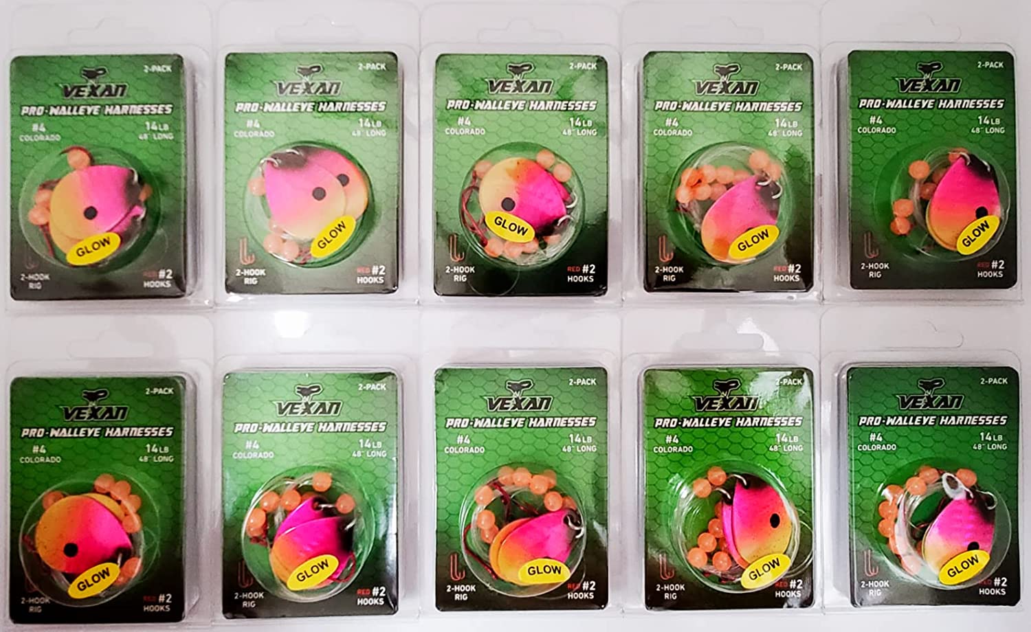 GLOW Walleye Crawler Harness Kits