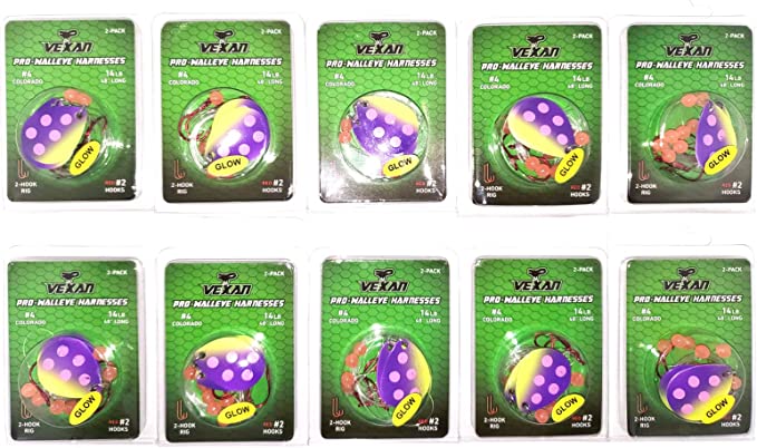 GLOW Walleye Crawler Harness Kits