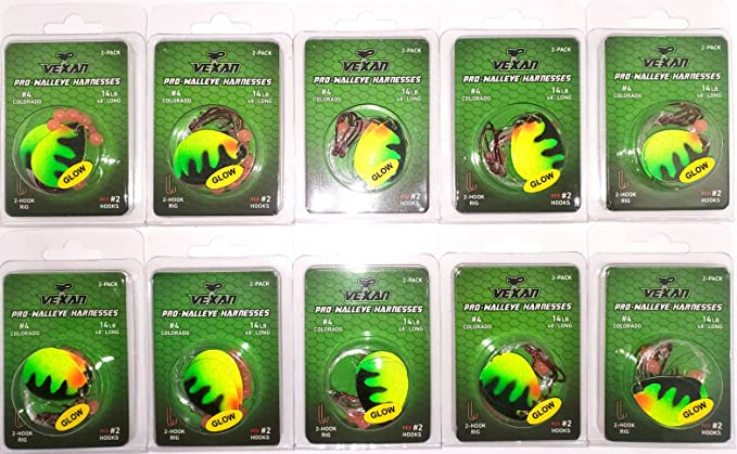 GLOW Walleye Crawler Harness Kits