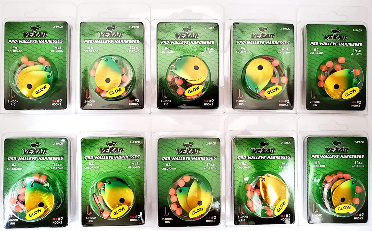 GLOW Walleye Crawler Harness Kits