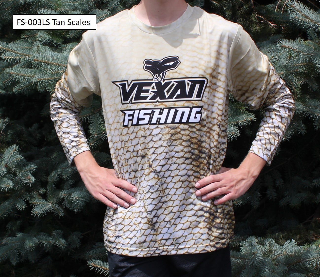 Fishing Scales Tan Long-Sleeve T-Shirt