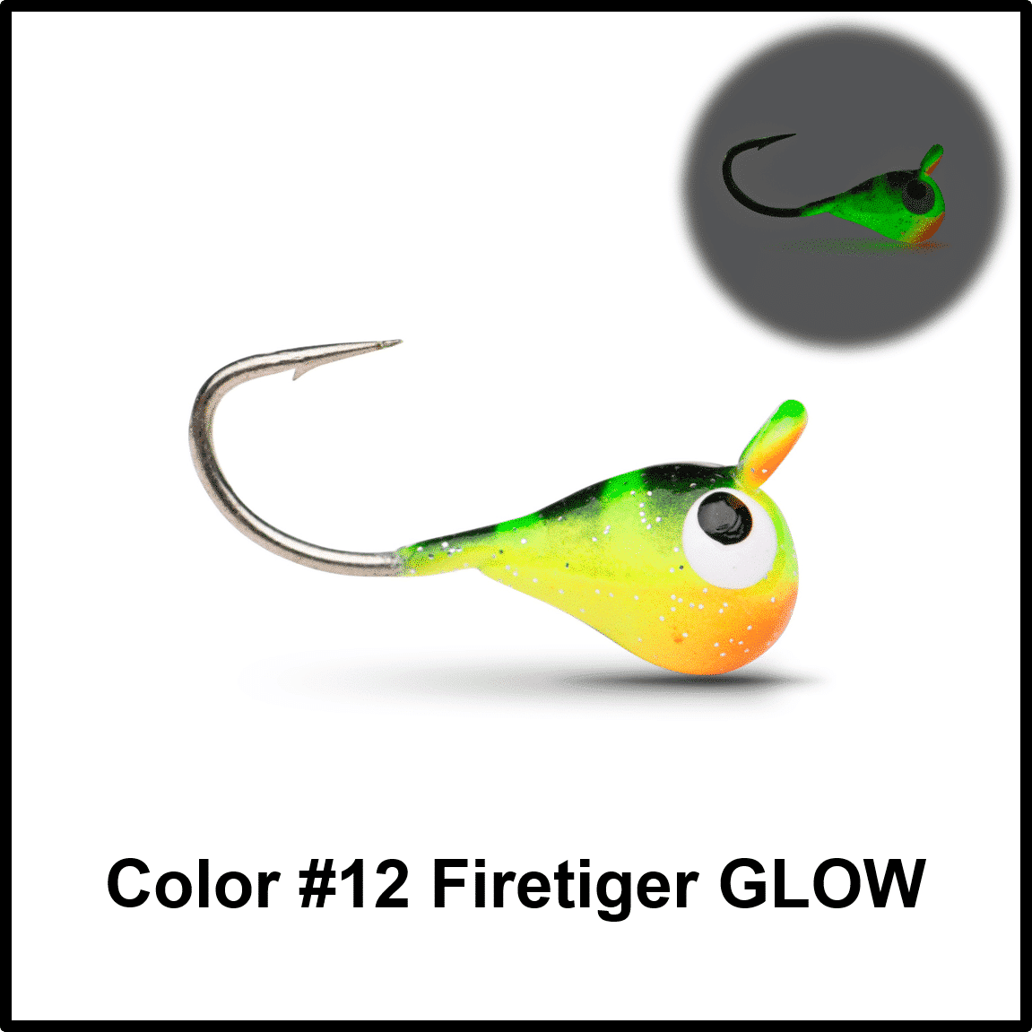Tungsten Ice Fishing Jig - Firetiger Glow