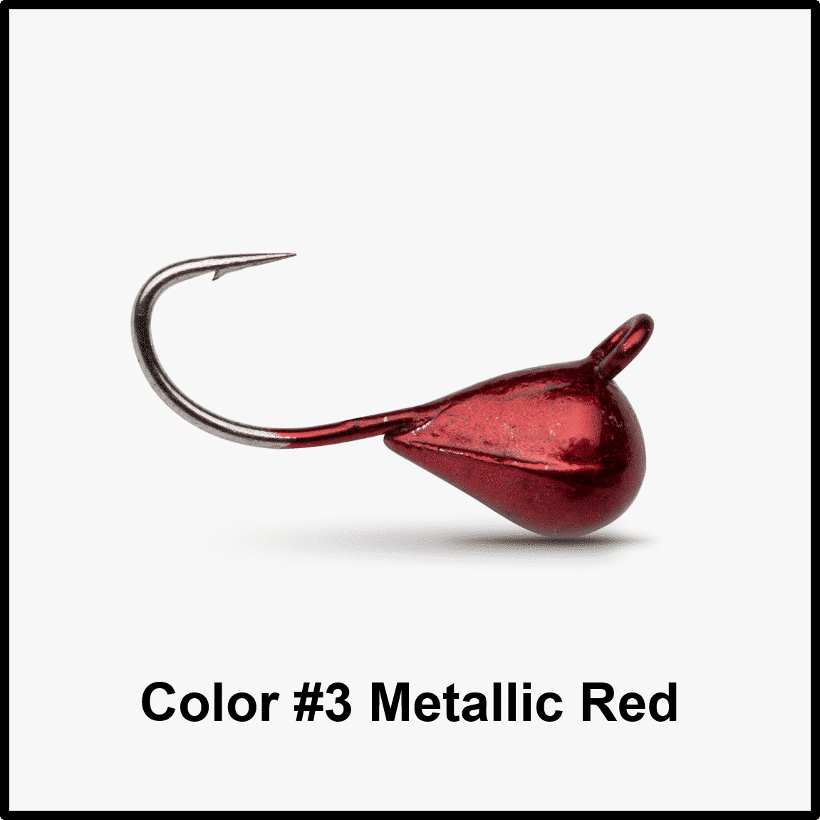 Tungsten Ice Fishing Jig - Metallic Red