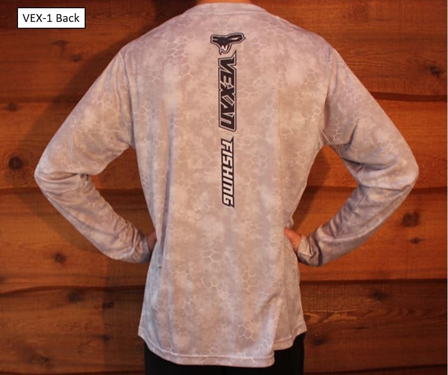 Fishing Scales Camo Tan Long-Sleeve T-Shirt - Back