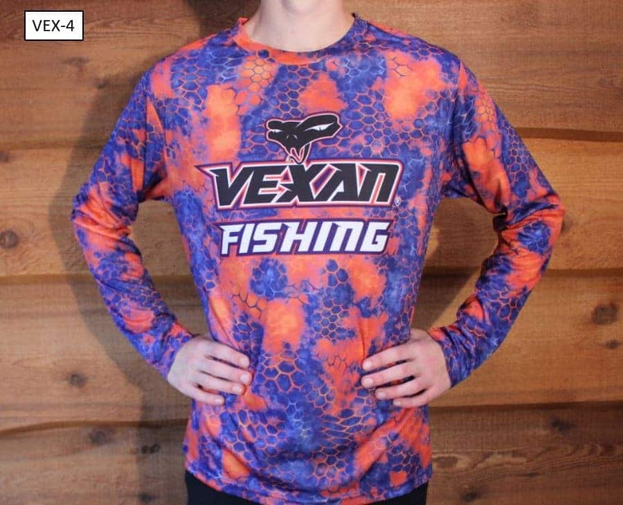 Fishing Scales Camo Purple Orange Long-Sleeve T-Shirt
