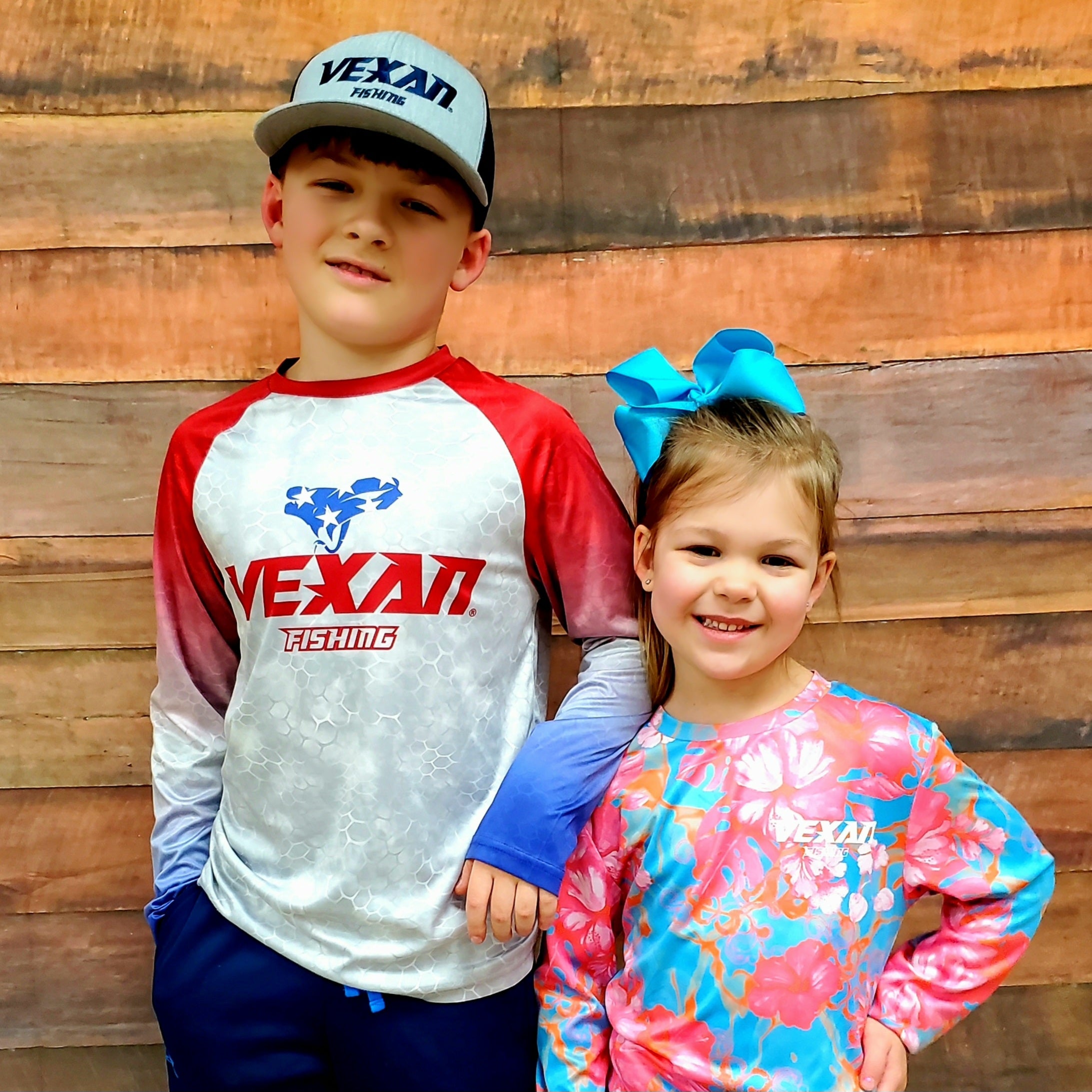 Vexan Fishing Long Sleeve T-Shirt - Red White and Blue - Extra Light