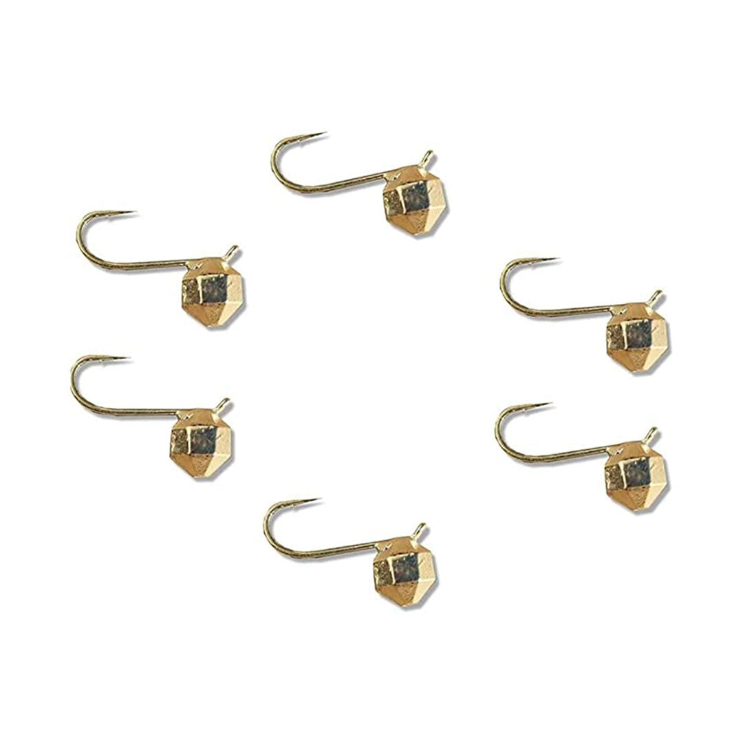 T-VEX Tungsten Gold Ice Fishing Jigs Kit - 6 Pack