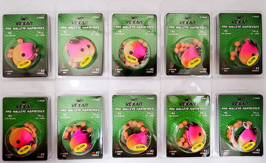 GLOW Walleye Crawler Harness Kits