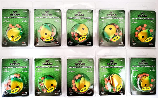 GLOW Walleye Crawler Harness Kits