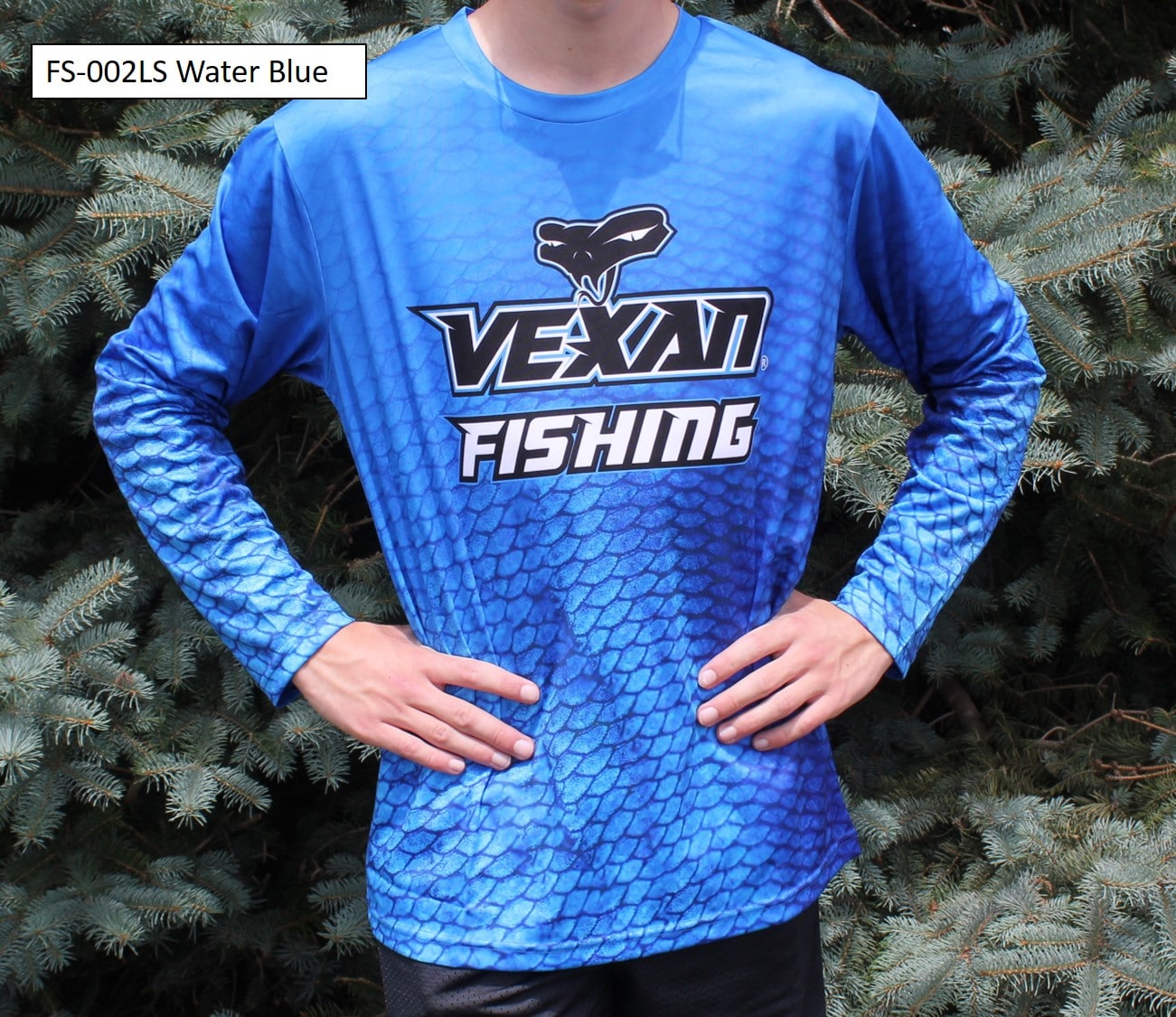 Fishing Scales Blue Long-Sleeve T-Shirt