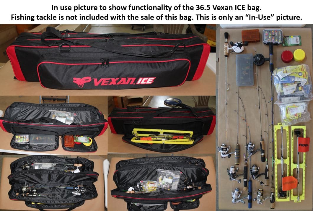 36.5" Ice Fishing Combo Rod Tackle Bag