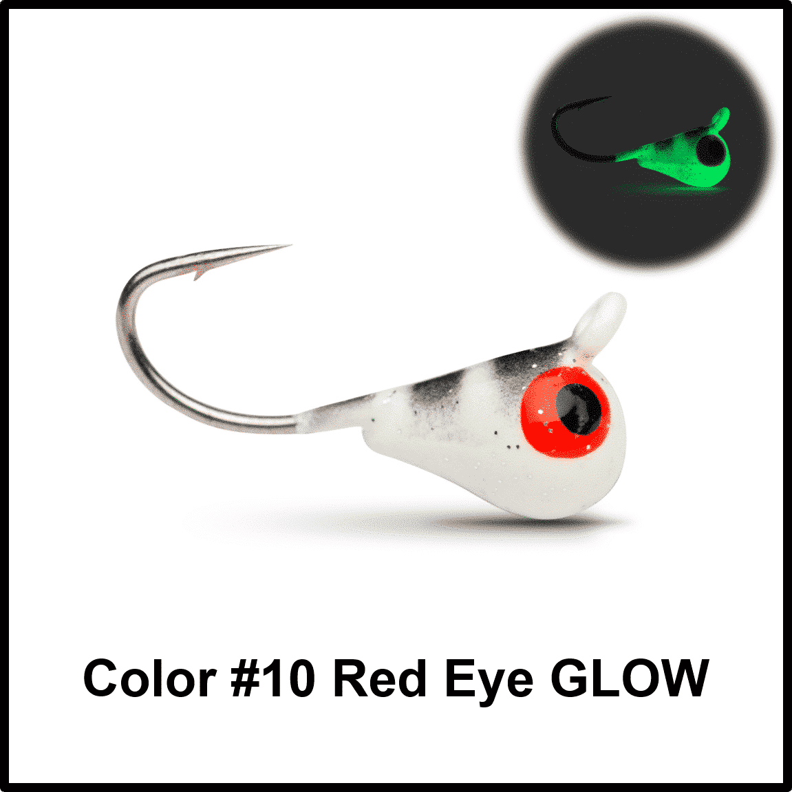 Tungsten Ice Fishing Jig - Red Eye Glow