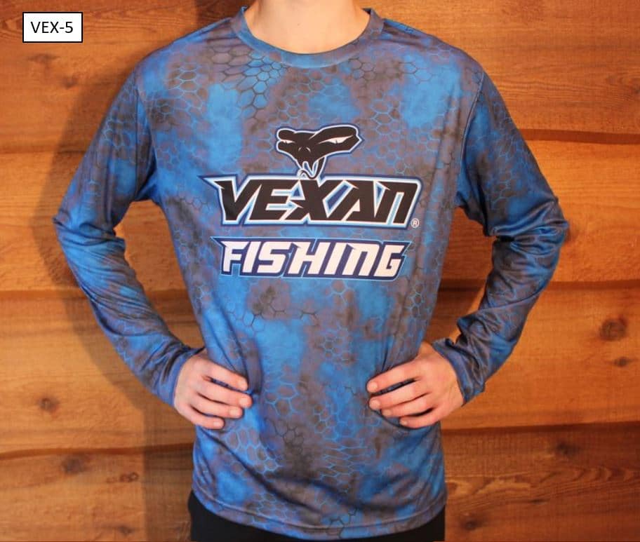 Fishing Scales Camo Blue Brown Long-Sleeve T-Shirt
