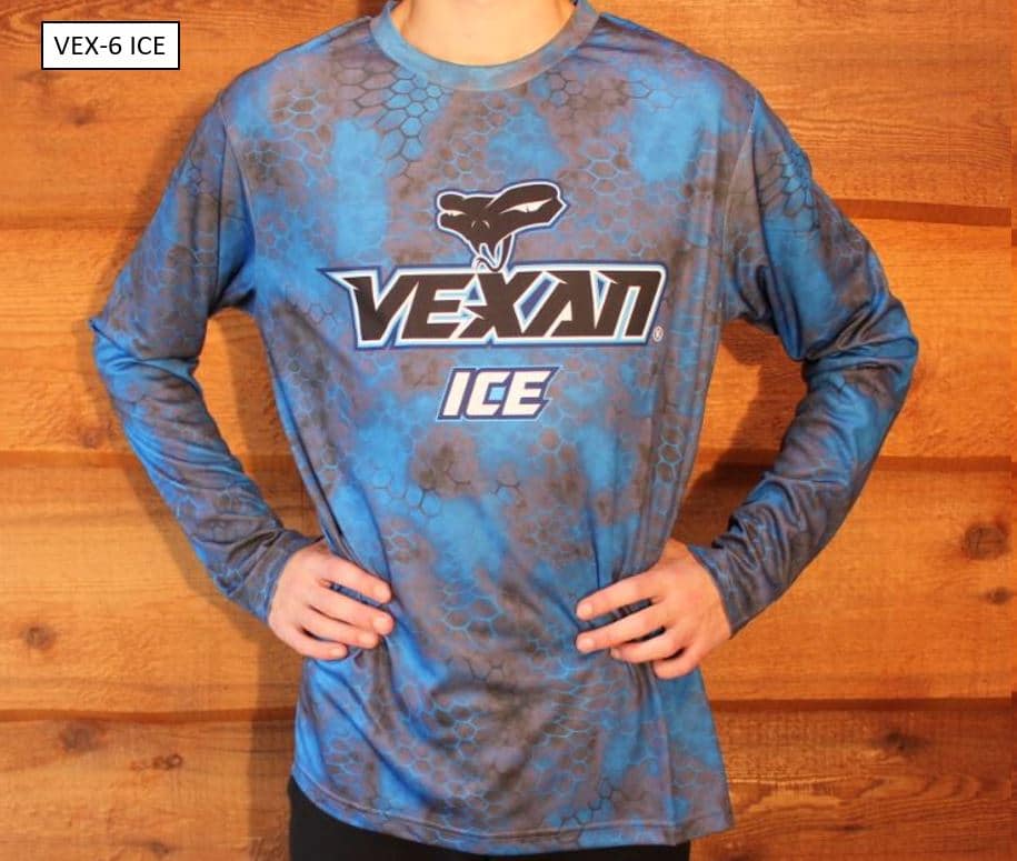 Ice Scales Camo Blue Brown Long-Sleeve T-Shirt