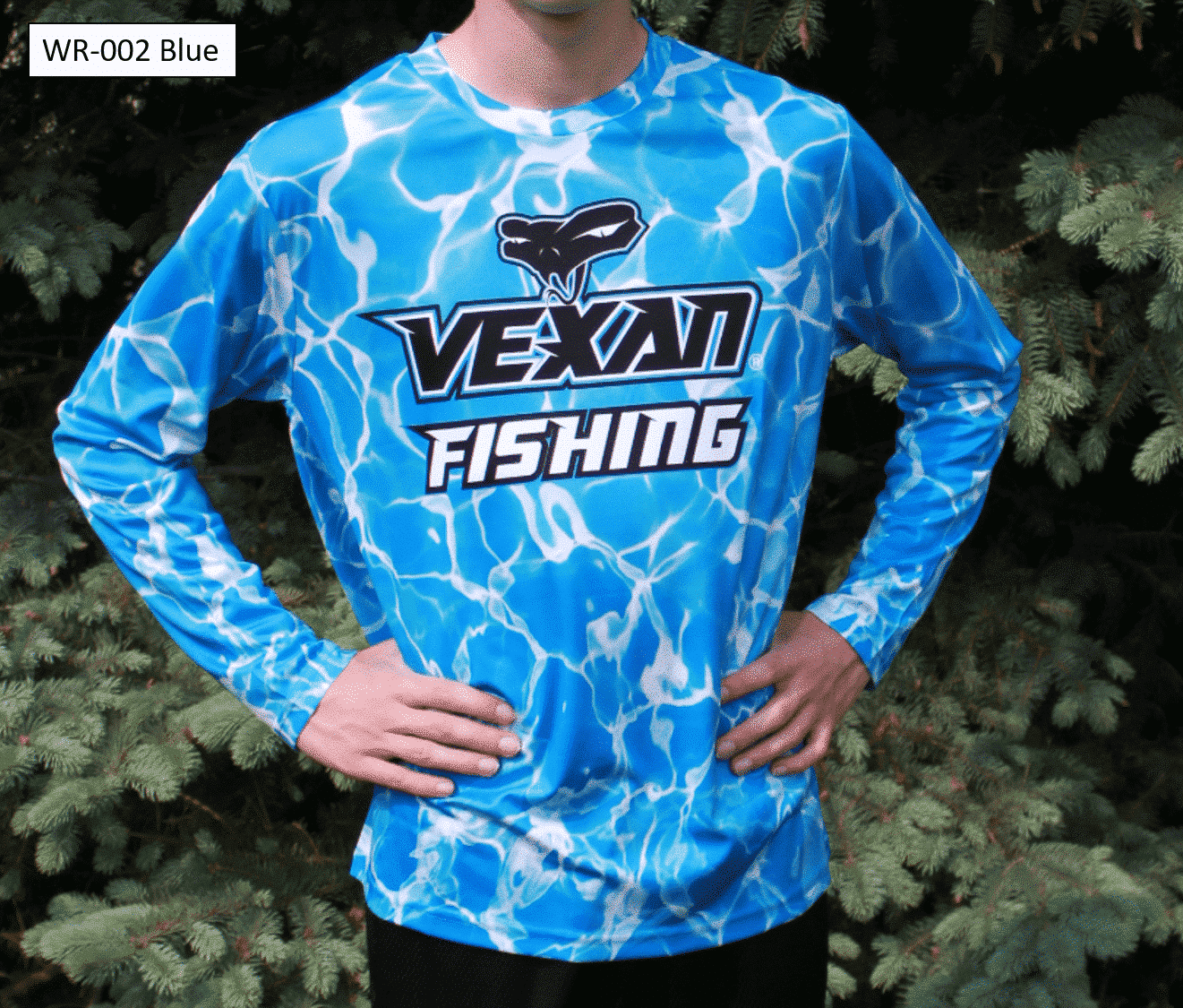 Fishing Water Blue Long-Sleeve T-Shirt